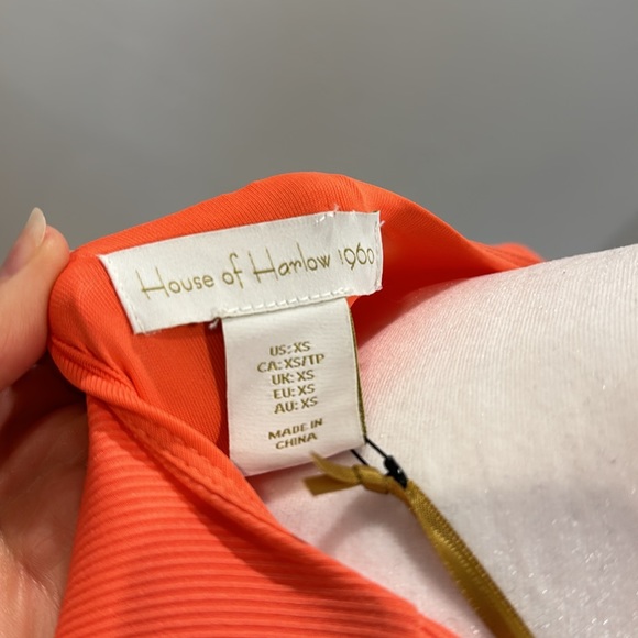 House of Harlow women’s orange ribbed bodysuit size extra small - Picture 6 of 6